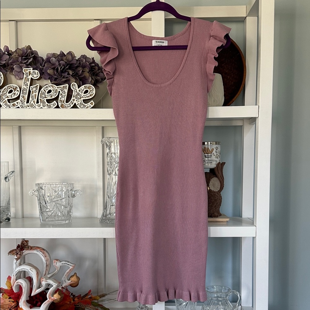 💜NWOT💜Bundle 5 items @ 25$, pay only 75$ - Mauve Ruffle Sleeve Mini Dress